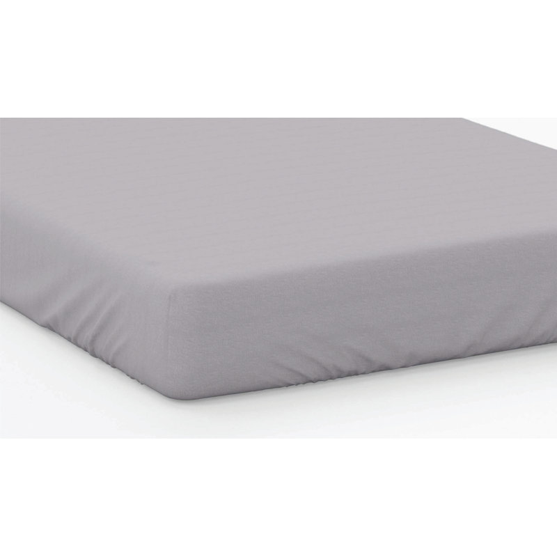600 TC 100% Cotton Range Sateen Fitted Sheet, Platinum, Kingsize (5')