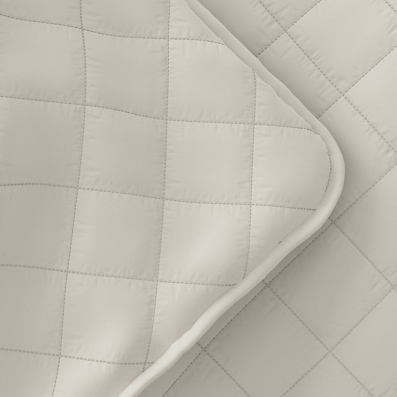 Natural Twin Microfiber Reversible Quilt Set with Shams