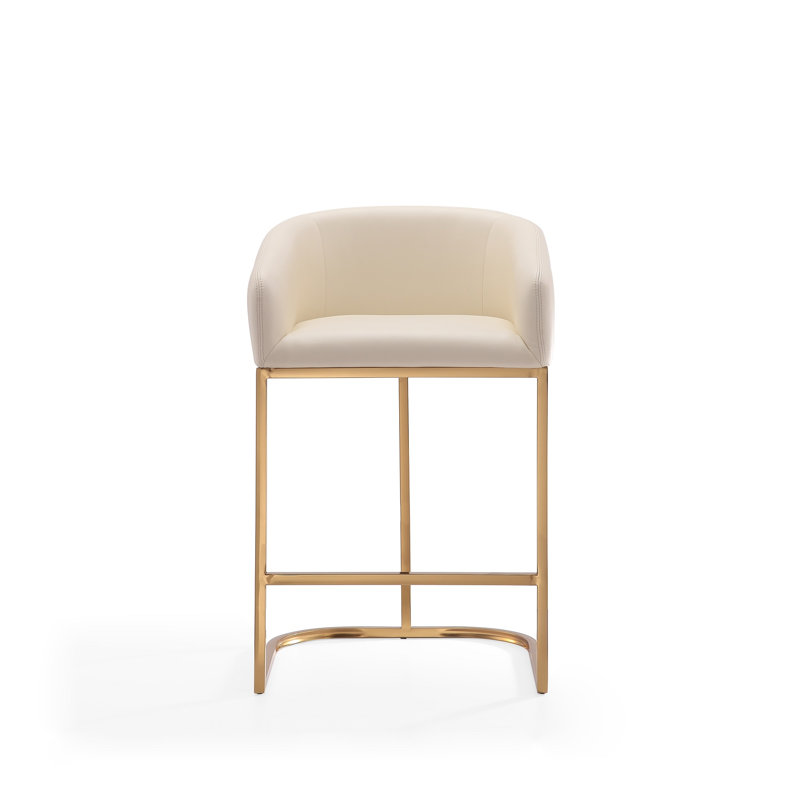 Tabouret de bar et de comptoir Louvre, Crème, Tabouret de comptoir (assise de 26 po de hauteur)