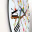 Petit oiseau sur une branche en fleurs - Horloge murale traditionnelle-60282319