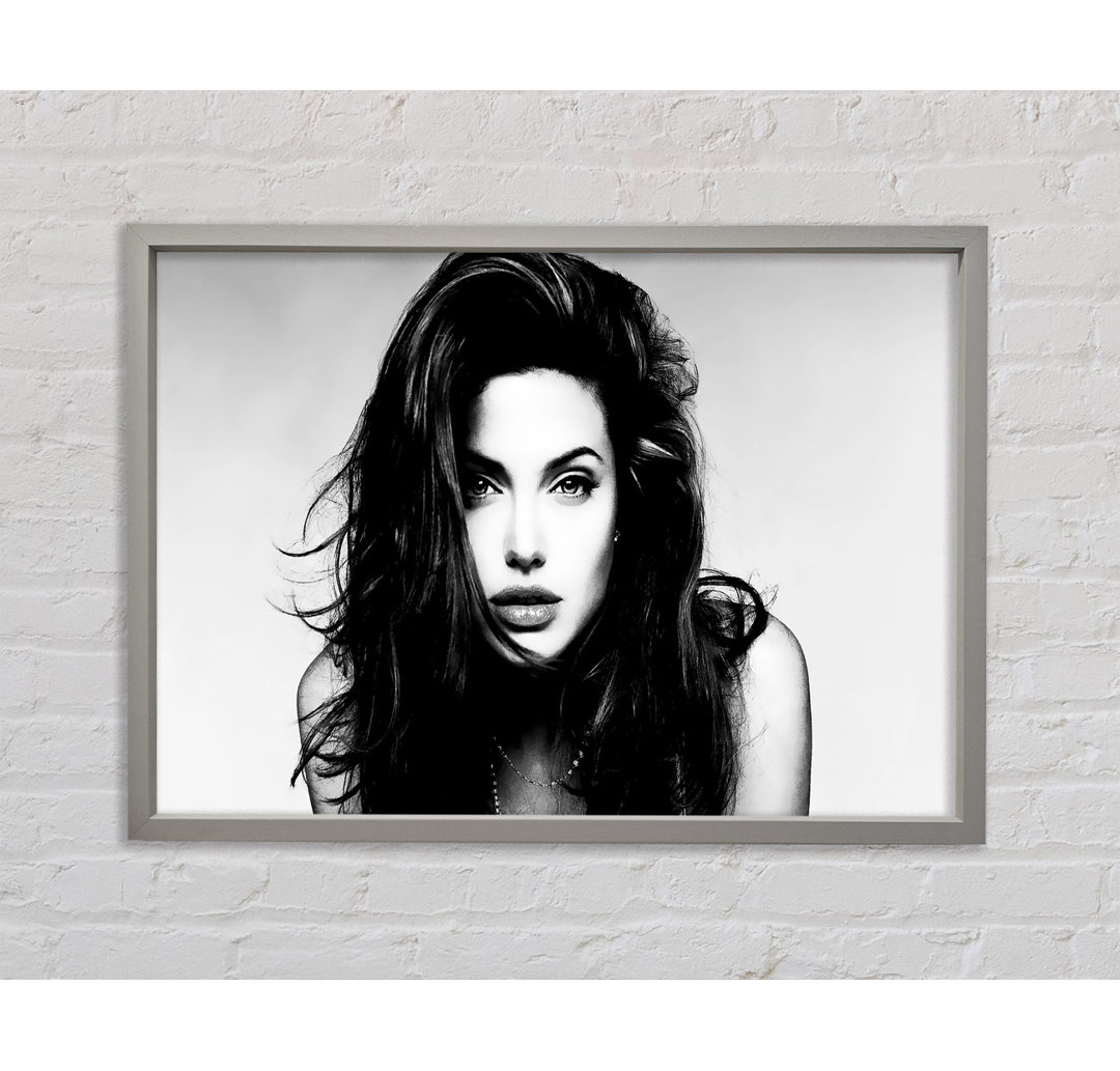 Angelina Jolie Sexy Stare - Einzelner Bilderrahmen Kunstdrucke auf Leinwand