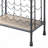 Wine Rack,Antique Oak And Sandy Grey Wine Rack With Stemware Rack