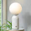 Ensemble de 2 lampes de chevet en marbre et en globe givré Mila Tall