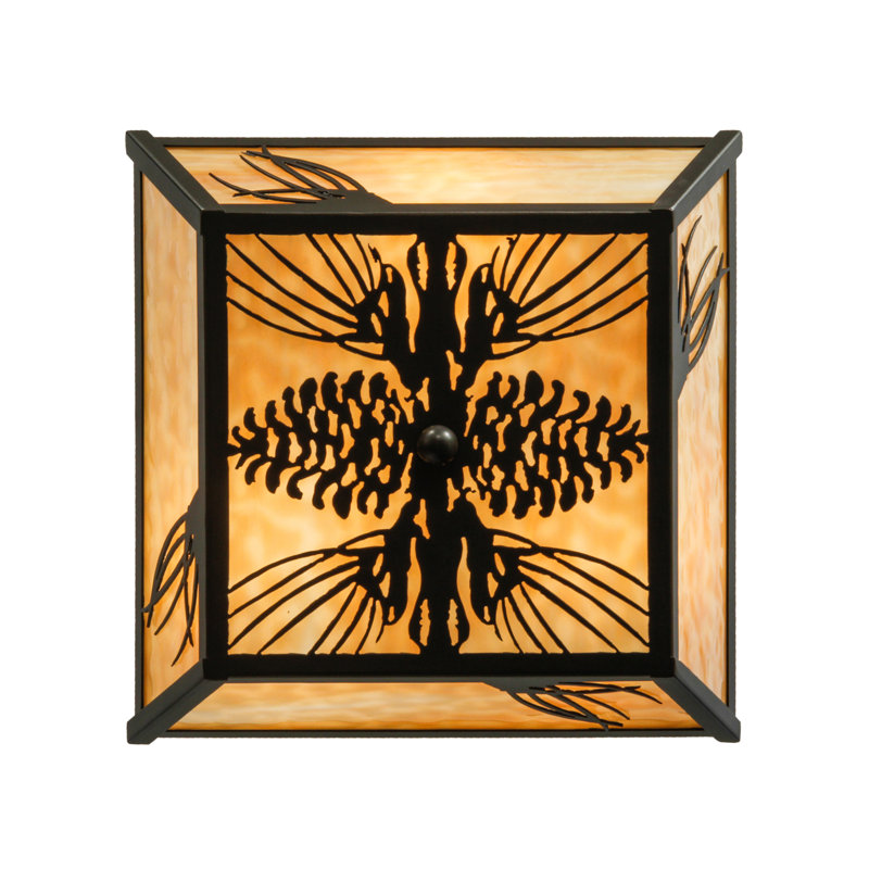 Rustic Lodge 3 - Light Semi Flush Mount