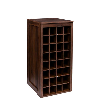 Modular 32 Wine Cabinet - Brown Walnut Buffet For Lovers Modern Design