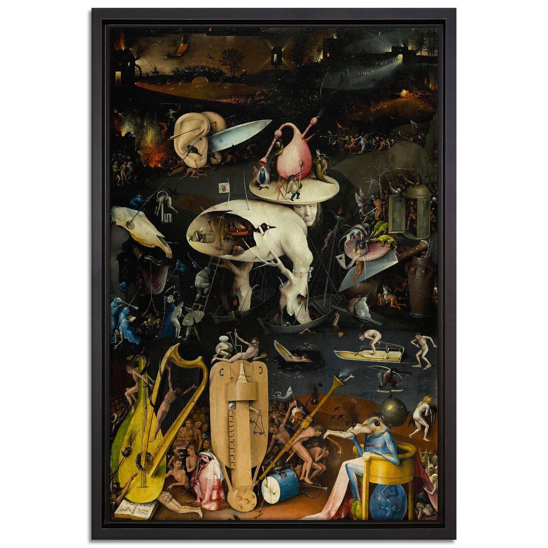 Gerahmtes Leinwandbild The Garden of Delights III von Hieronymus Bosch