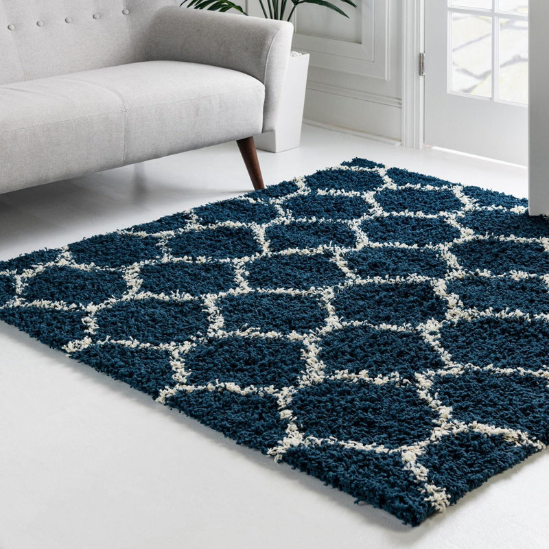 Tapis à poils longs Red Barrel Studio® Ruby Trellis
