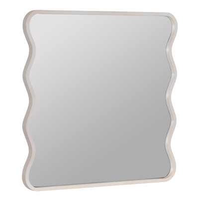 Renette Wavy Solid Wood Beveled Mirror