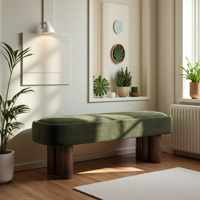 Banc de salle à manger d'intérieur avec pieds, siège rembourré de 60,04 L pour cuisine, salle à manger et espace de vie, capacité de 250 lb