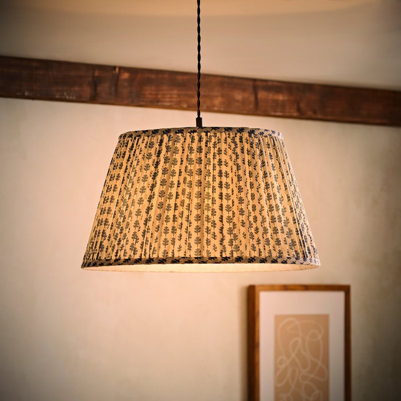 Tavontae Blended Fabric Dome Lamp Shade ( Slip-On ), Blue, 25cm H x 45cm W x 45cm D