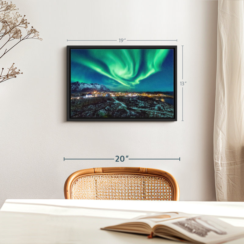 Nature «Henningsvaer Aurora Borealis», H 19 po x l 13 po