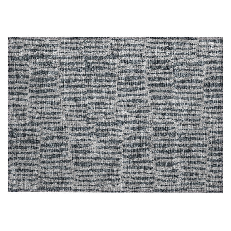 Borman Striped Indoor / Outdoor Rug, Rectangle 1'8" x 2'6"