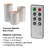 3 Piece Unscented Flameless Candle Set - Pillar Candles with Timer and Distressed Metallic Finish-818402175