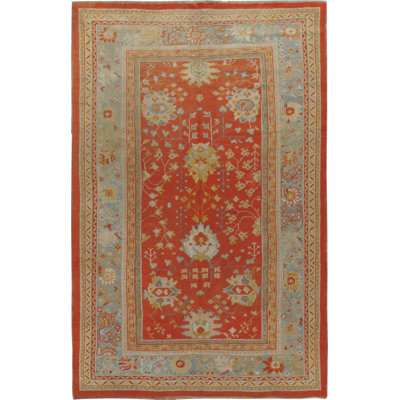 Vintage One-of-a-Kind 6'8" X 10'7" 1940s Wool Area Rug in