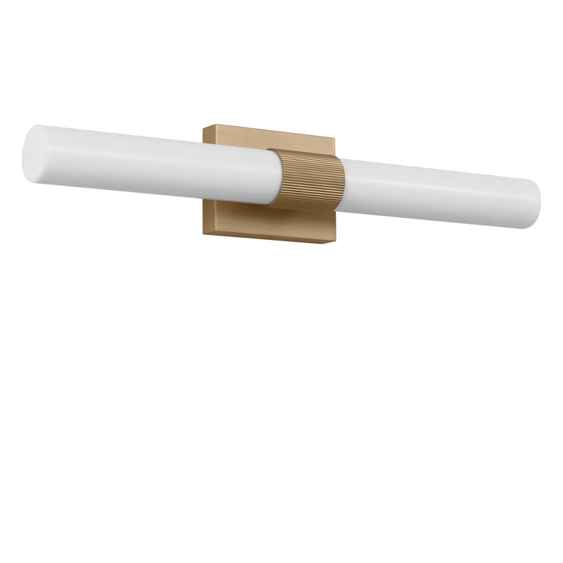 Meuble-lavabo à DEL, H 4,5 po x l 24 po x P 3,9 po, Laiton satiné
