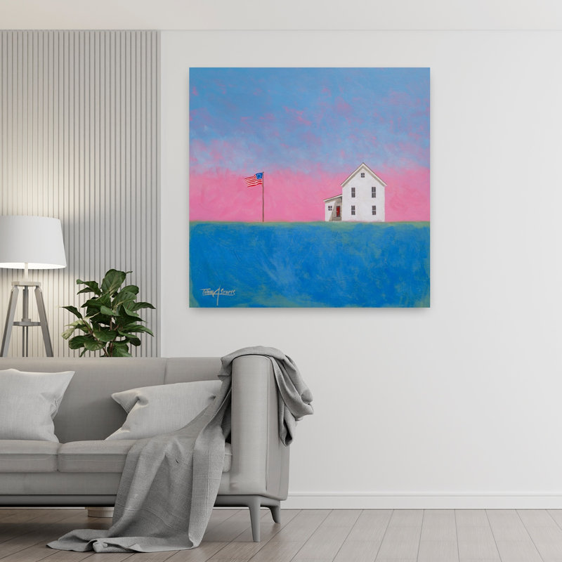 Echoes I, art abstrait contemporain, paysage, H 48 po x l 48 po