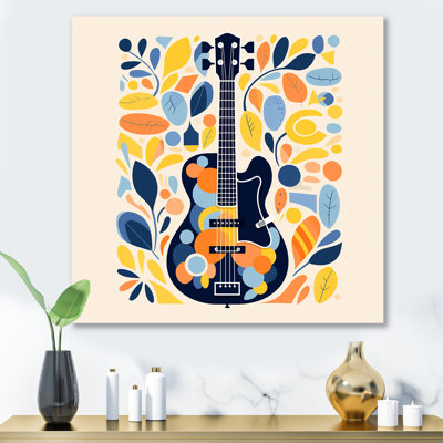 Bass Guitar Harmony - Fruits Metal Wall Art