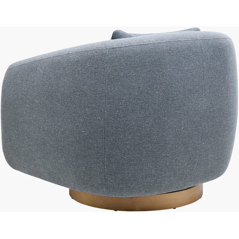 Becki Owens x Surya Loma Swivel Chair, Blue