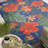 Arianni Floral Indoor / Outdoor Area Rug for Patios, Entryway, Deck or Porch - Blue-807515109