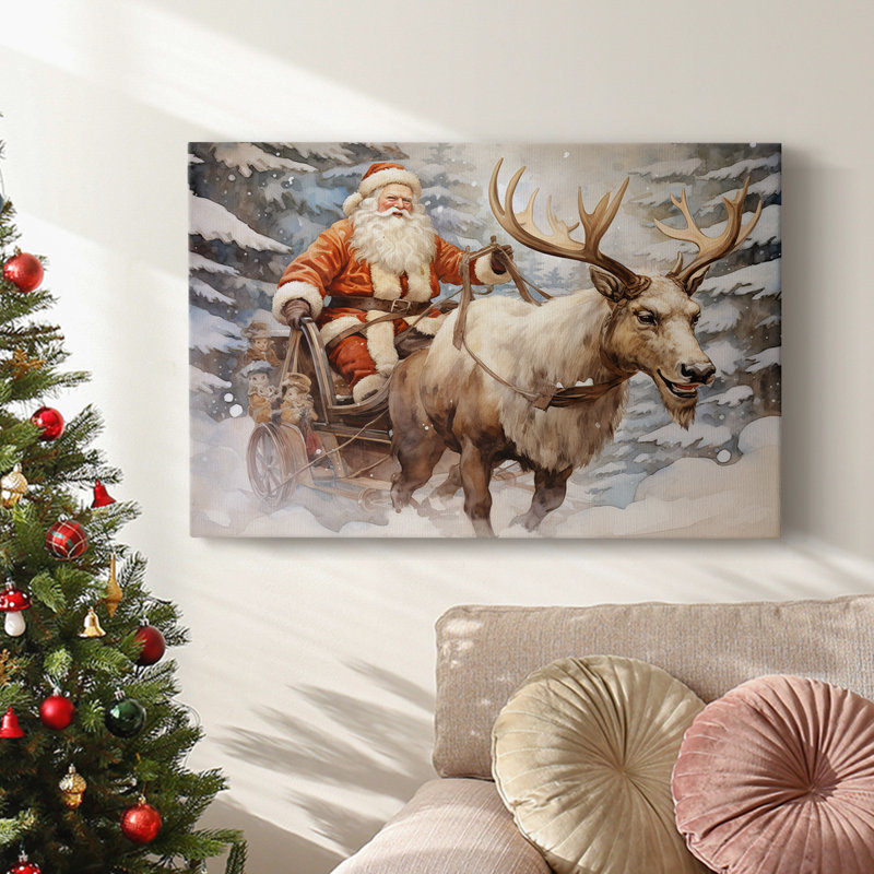 Christmas Holiday Arts - Toile tendue avec châssis, H 12 po x l 18 po