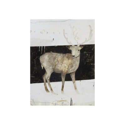 White Buck Print by Patrick Wright