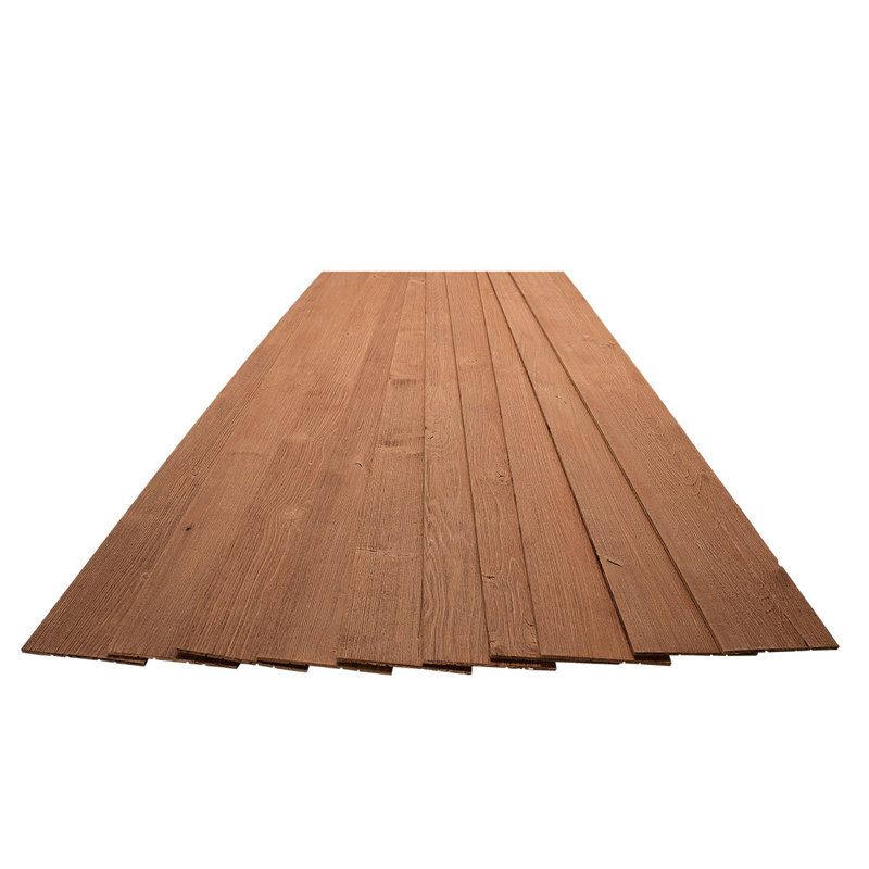Amber Red Rustic Pine Wood Plank Self-Adhesive Set