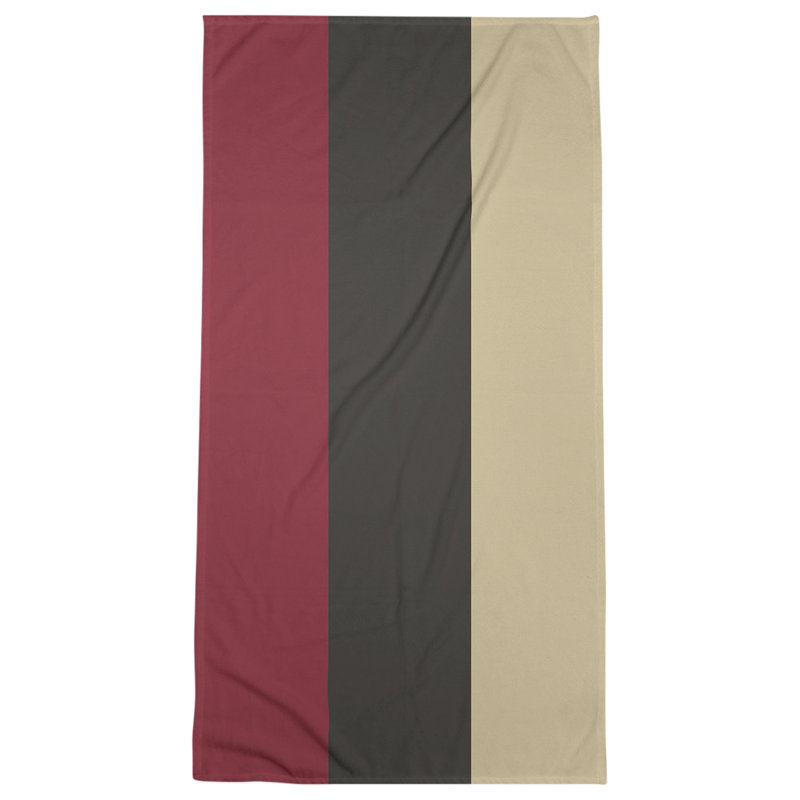 Lightweight Bath Towel, Brick Red/Black/Desert Sand, Microfiber