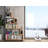 Modern Industrial Bookshelf, Atlantic Pine Finish, 47.2 x 57.1 x 9.8 inches | 100% Chipboard with Metal Edges, 0.71 inches Thick | Wall-Mountable Design with Numerous Shelves for Stylish Home Storage
