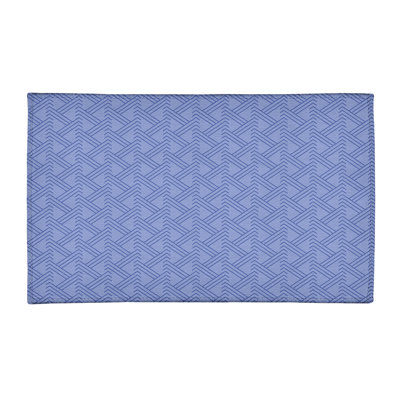 Tapis bleu/bleu zag zig monochrome