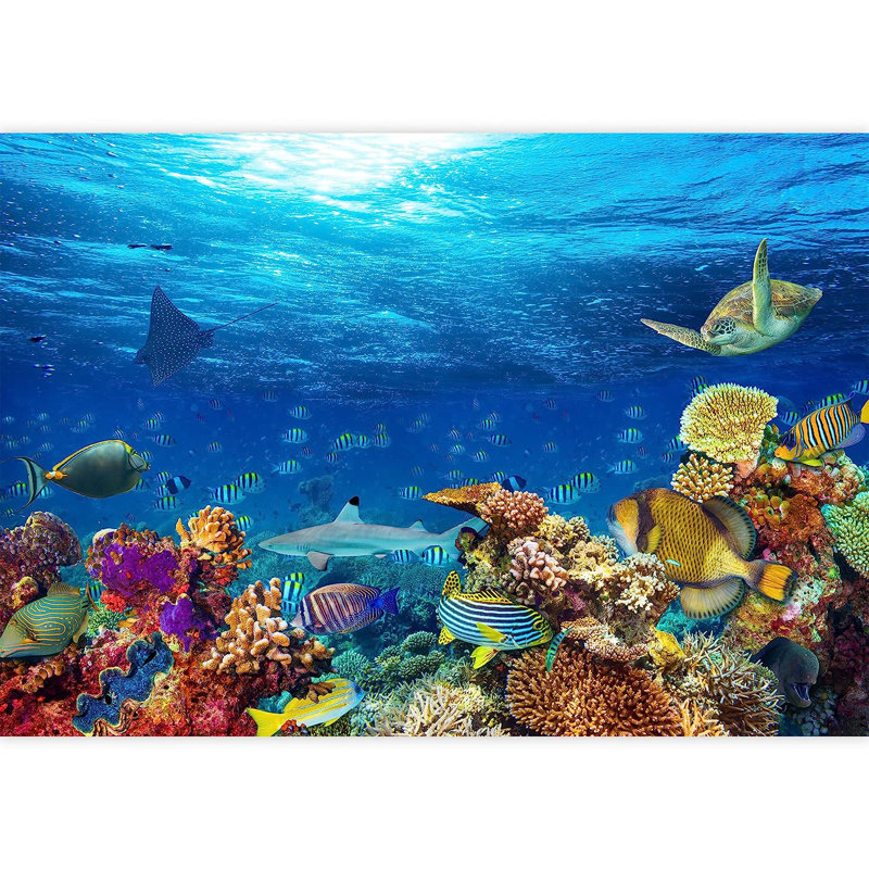 Nautical Ocean Peel & Stick Animal Print Border, 66" L x 96" W
