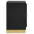 Sophia 2-Drawer Nightstand With Bold Black Base And Metallic Gold Accents, Perfect For Modern Bedroom Storage And Style.-695633594
