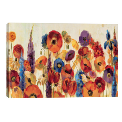 Joyful Garden 1 Piece Wrapped Canvas Painting