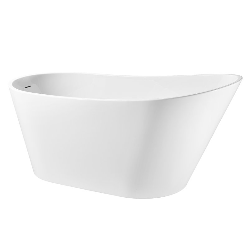 59" X 30" Freestanding Soaking Acrylic Bathtub