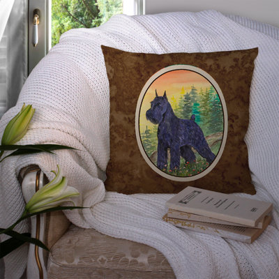 Schnauzer Outdoor Reversible Throw Pillow