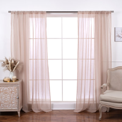Paire de rideaux transparents avec passe-tringle Walton