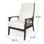 Chaise en similicuir blanc neige de style Mid-Century, soutenue par du bois d'hévéa pour le salon-1845326764