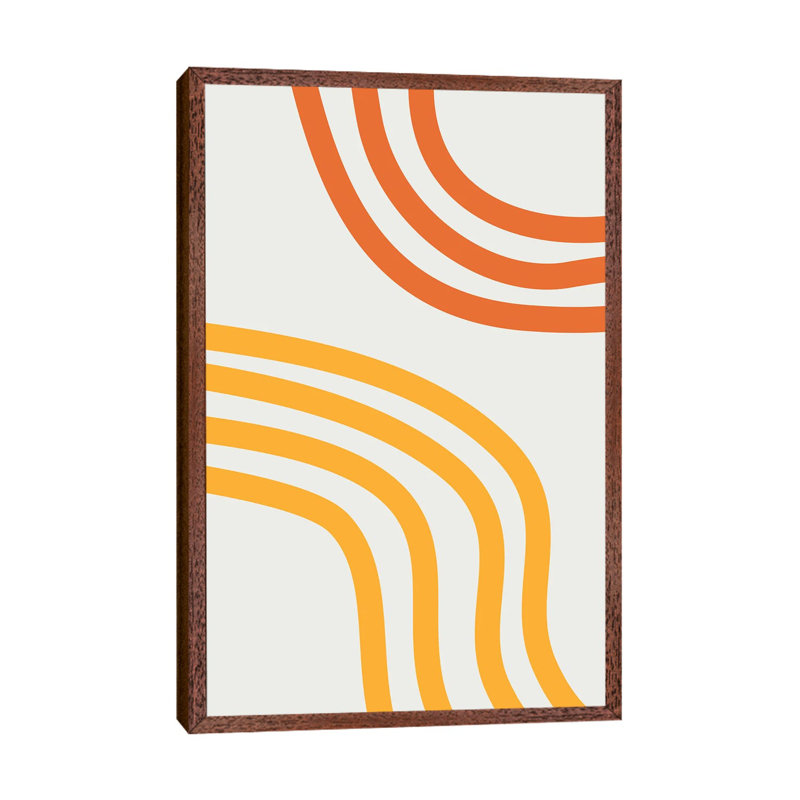 Linea V - Print on Canvas, Brown Framed, 152.5 cm H x 101.5 cm W
