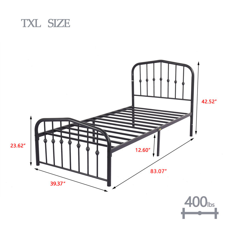 Lit plateforme Aalderk, Noir, Simple TG