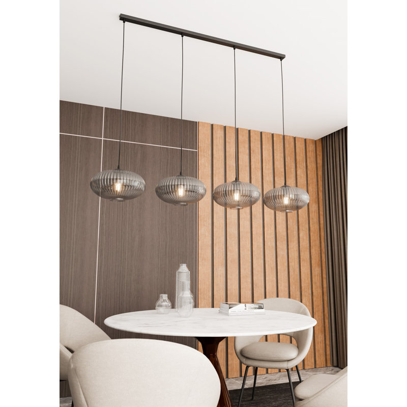 Samyiah 4 - Light Matte Black Pendant, Matte Black/Graphite