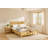 Solid Wood Bed King With Pearlized Finish Headboard & Footboard, Natural-306168795-306168741