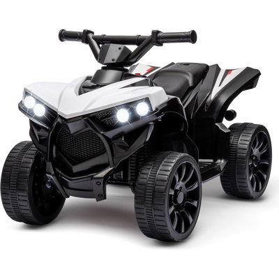 VTT électrique pour enfants, VTT alimenté par batterie 6v pour enfants, vitesse de 1,8 MPH, capacité de poids de 55 lb à 4 roues avec phares à DEL, musique, cadeau pour les filles des garçons