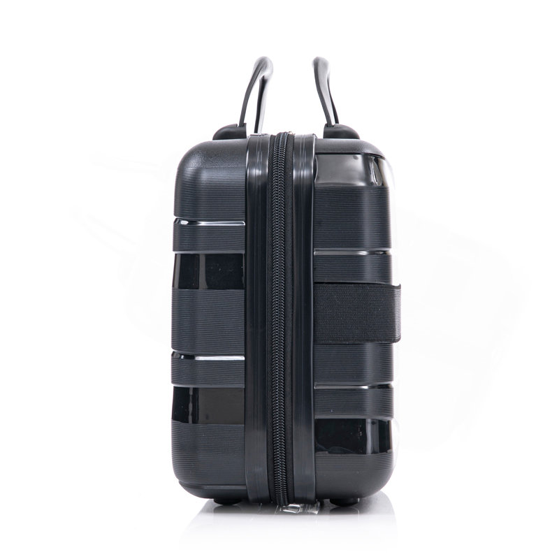 14 "/ 20" / 24 "/ 28" 4 pièces / ensemble dans un bagage à roulettes en PP, une valise de transport, une tringle en fer, une serrure à mot de passe à combinaison, un étui à cosmétiques de 14 po