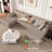 Boneless 124" Cloud Sectional Couch,Modern U-Shaped Boneless Couch with Deep Seat,Comfy Corduroy 4-Seater Sofa,Memory Foam Sofa for Living Room,No Assembly Required-775397147