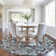 Machine Washable Indoor/Outdoor Xhevrie Teal Rug