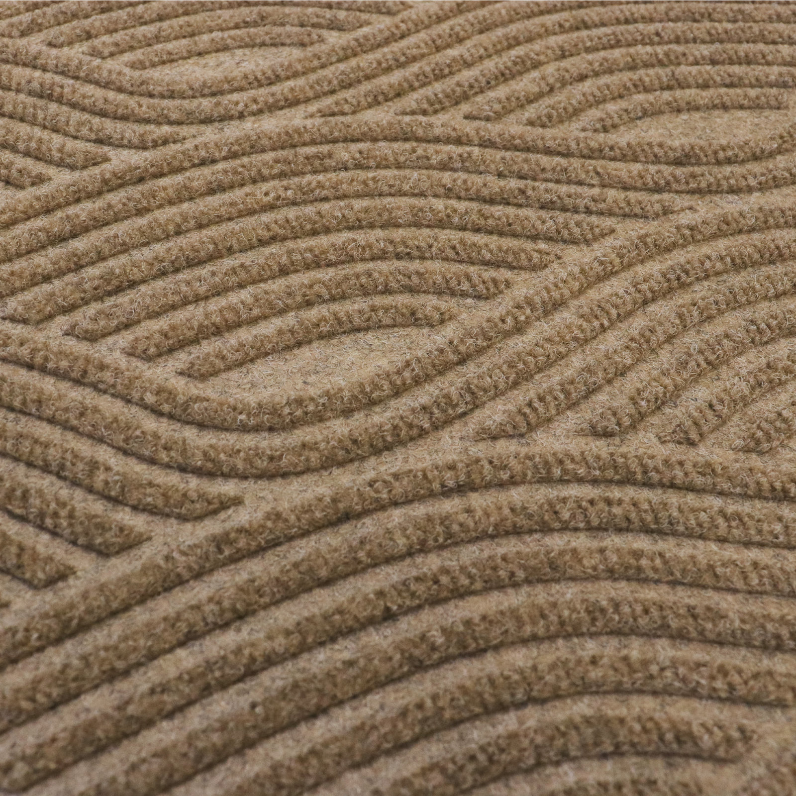 WaterHog Luxe Waves Non-Slip Doormat, Wheat