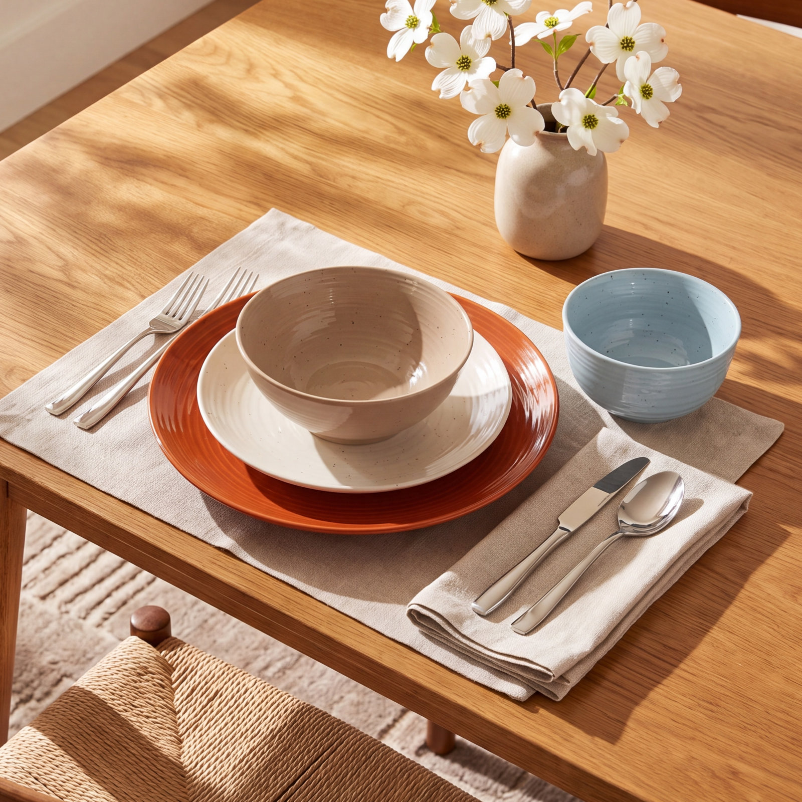 Siterra Stoneware Dinnerware Set - Service for 4