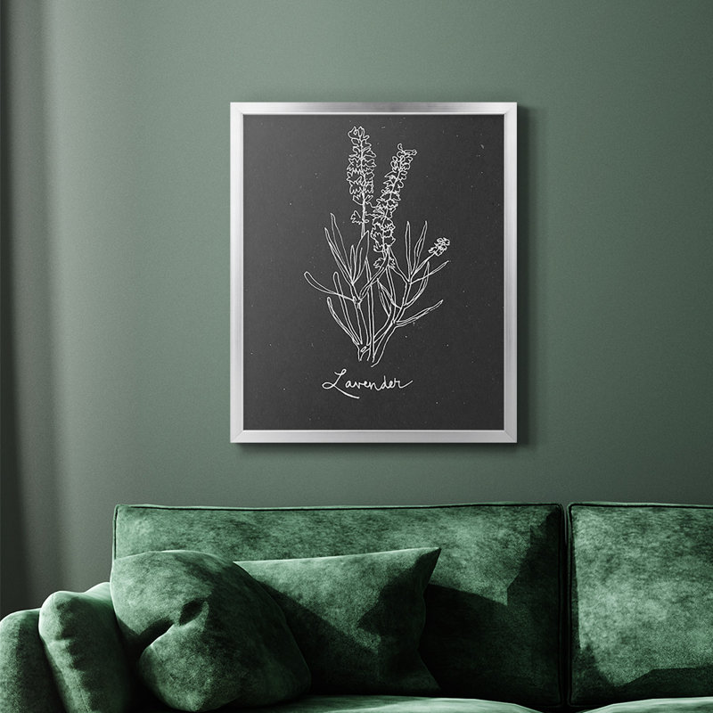 Toile encadrée de qualité supérieure Scent Garden II - prête à être accrochée, Argent, H 24 po x l 20 po