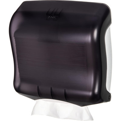 Classic Paper Towel Dispenser, Ultrafold For Bathroom And Kitchen, 11.5" X 11.5" X 6", Black Pearl