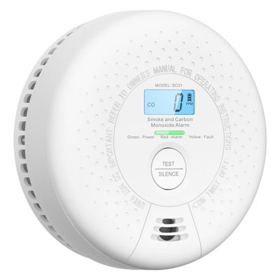 Smoke Detector Carbon Monoxide Detector Combo,(White/1 PCS)