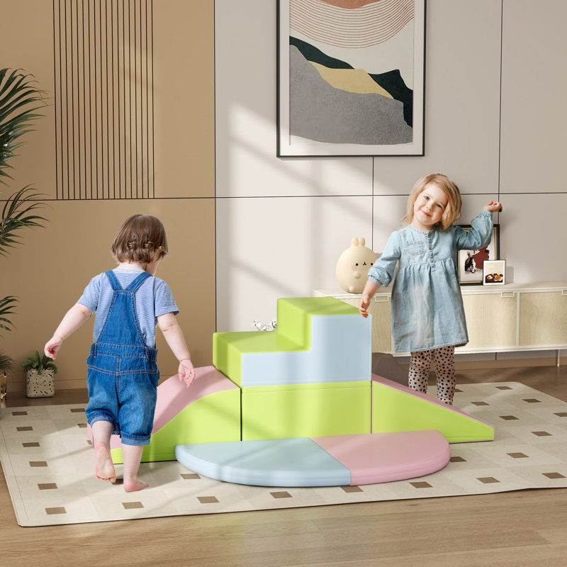 Larrison Isabelle & Max Toddler 150cm W Indoor Climbing Blocks, Pink/Green/Blue